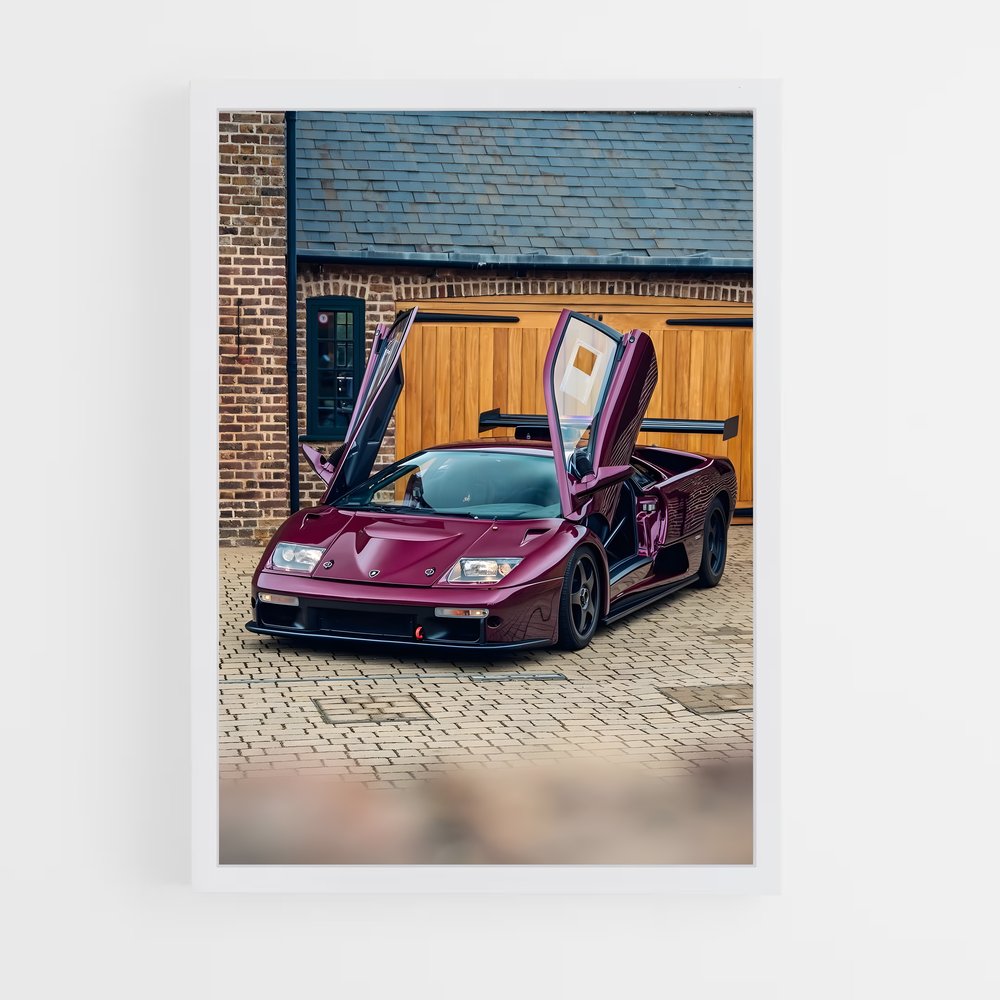 Poster Purple Lamborghini (vue 3)